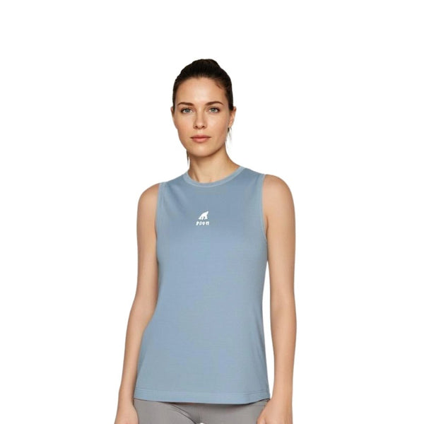 Cropped Top Merino 140 - FJORK Merino 🌍 - Blue Aletsch -