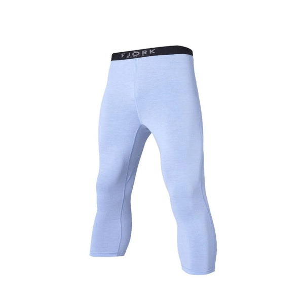 Legging Finn 210 3/4 Men - FJORK Merino π - Blue Aletsch - Leggings