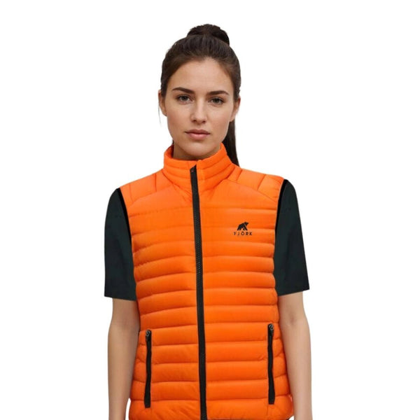 Merino sleeveless down jacket Nordend Women - FJORK Merino π - Orange Arosa - Jacket