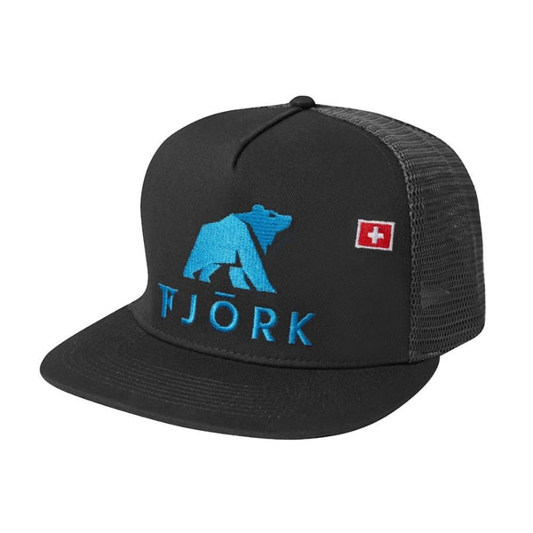 Trucker Cap - FJORK Merino π - Black / Turquoise logo - Accessories