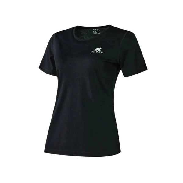 Bjork MC 140 Women - FJORK Merino 🌍 - Black Laax - T-shirt