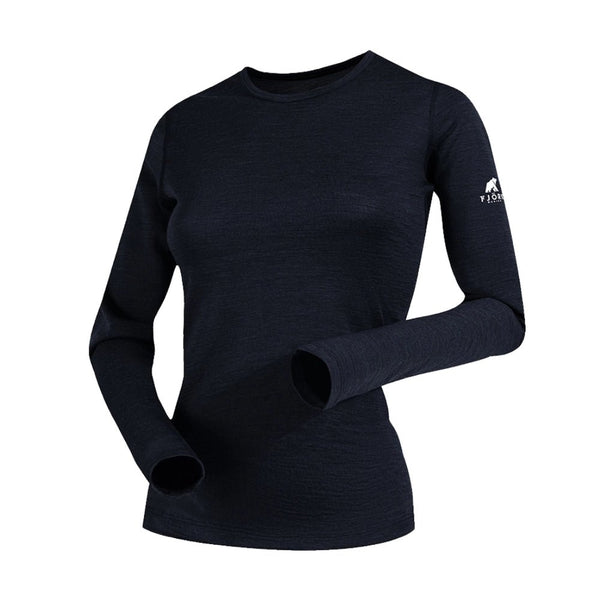 Bjork ML 140 Women - FJORK Merino 🌍 - Black Laax - Baselayers