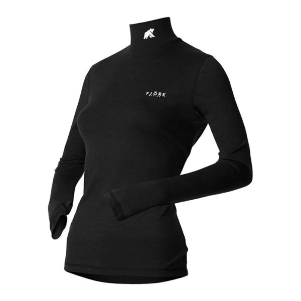 Bjork Roll 210 Women - FJORK Merino 🌍 - Black Laax - Baselayers