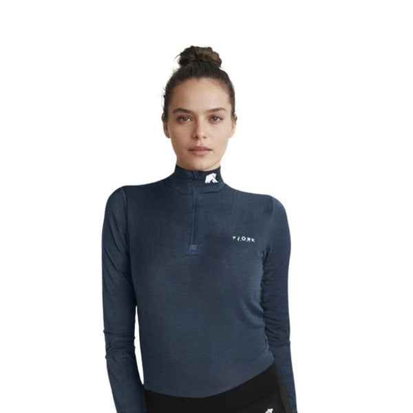 Bjork Zip 210 Women - FJORK Merino 🌍 - Blue St Moritz - Baselayers