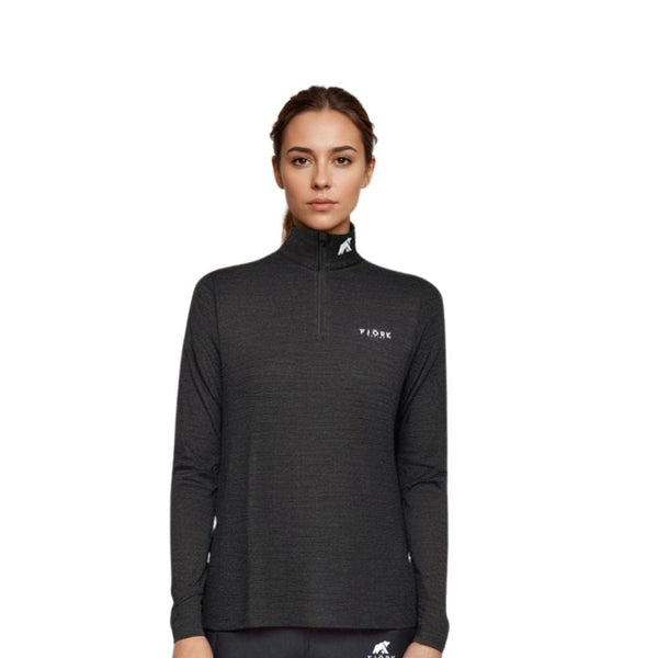 Bjork Zip 210 Women - FJORK Merino 🌍 - Grey Zinal - Baselayers