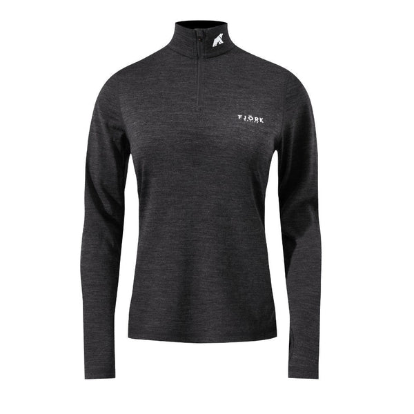 Bjork Zip 210 Women - FJORK Merino 🌍 - Grey Zinal - Baselayers