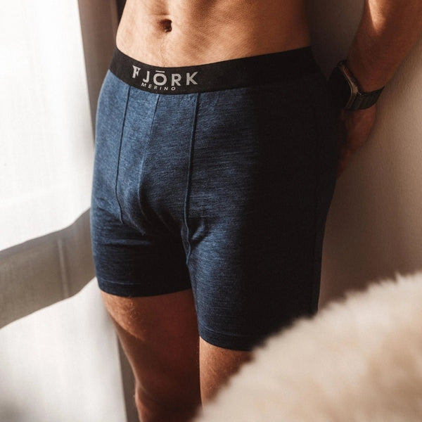 Boxers Strahlorn - Pack of 2 - FJORK Merino 🌍 - Blue St Moritz - Underwear