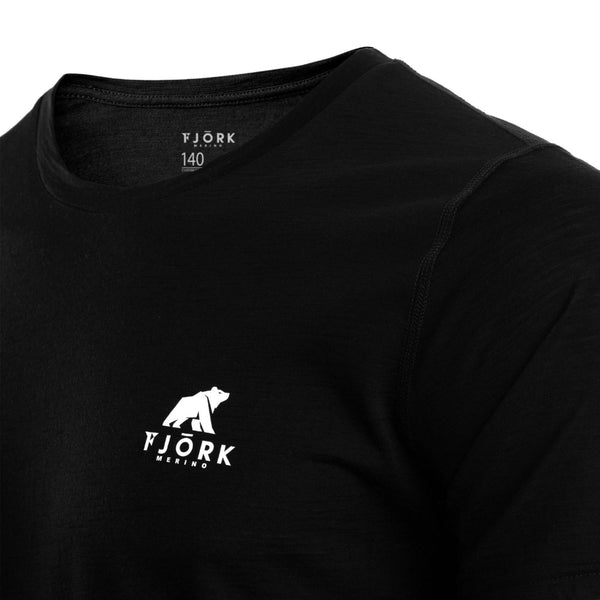 Finn MC 140 Men - FJORK Merino 🌍 - Black Laax - T-shirt