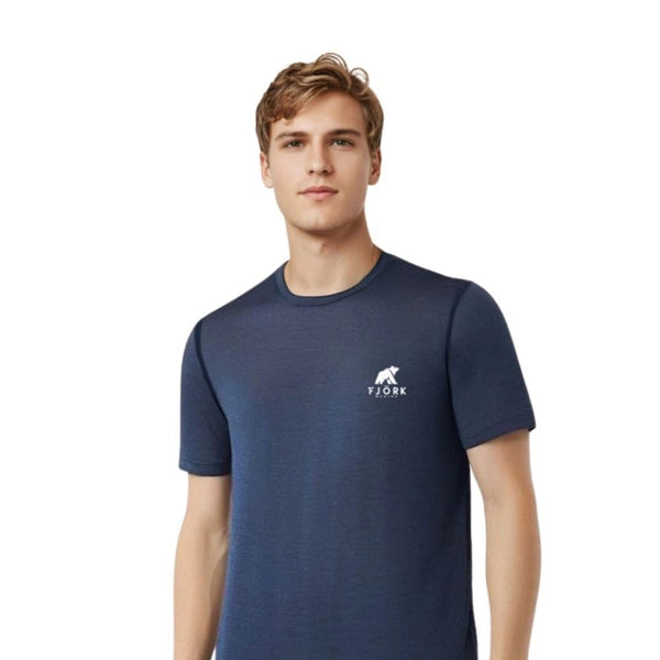 Finn MC 140 Men - FJORK Merino 🌍 - Blue St Moritz - T-shirt