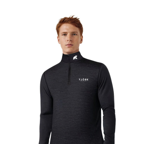 Finn Zip 210 Men - FJORK Merino 🌍 - Black Laax - Baselayers