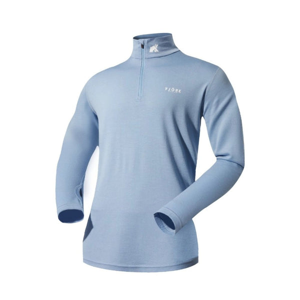 Finn Zip 210 Men - FJORK Merino 🌍 - Blue Aletsch - Baselayers