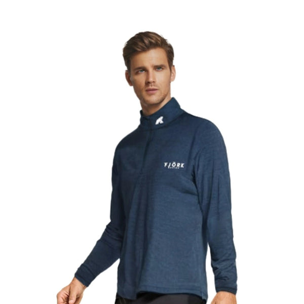 Finn Zip 210 Men - FJORK Merino 🌍 - Blue St Moritz - Baselayers