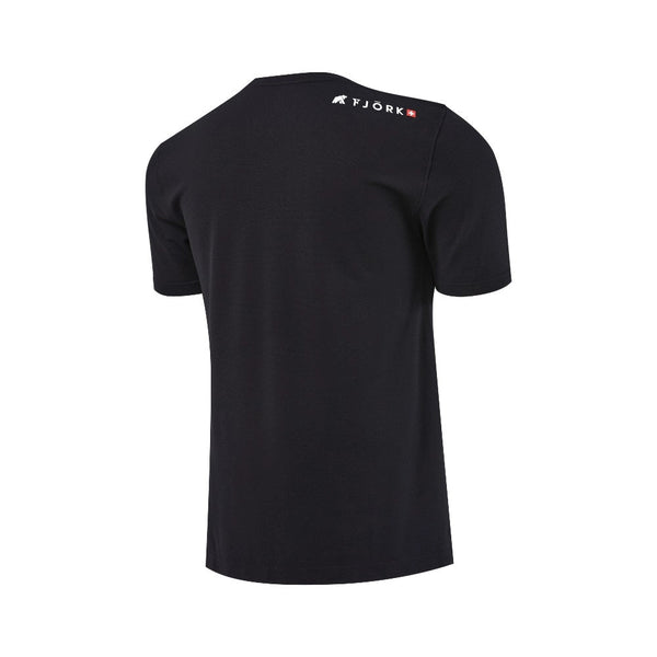 High - Performance T-Shirt Men– FJORKTec - FJORK Merino 🌍 - Black logo white - T-shirt