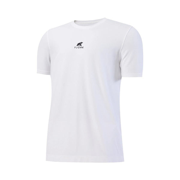 High - Performance T-Shirt Men– FJORKTec - FJORK Merino 🌍 - White logo black - T-shirt