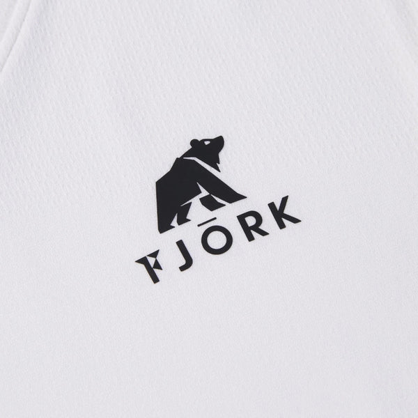 High - Performance T-Shirt Women– FJORKTec - FJORK Merino 🌍 - White logo black - T-shirt