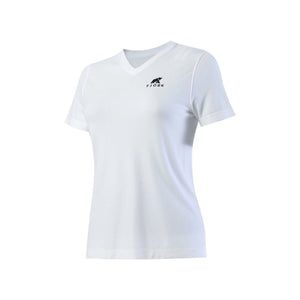 High - Performance T-Shirt Women– FJORKTec - FJORK Merino 🌍 - White logo black - T-shirt