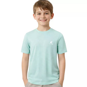 T-shirt MC 140 Kids, Green Engelberg, merino wool, Fjork Merino