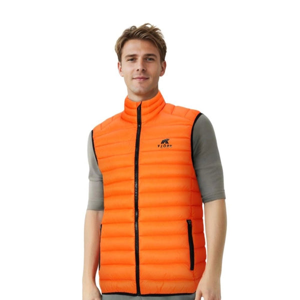 Merino sleeveless down jacket Nordend Men - FJORK Merino 🌍 - Orange Arosa - Jacket