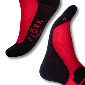 Pro Team SKI 90 Kids Socks - Pack of 2 pairs - FJORK Merino 🌍 - Red Black - Socks