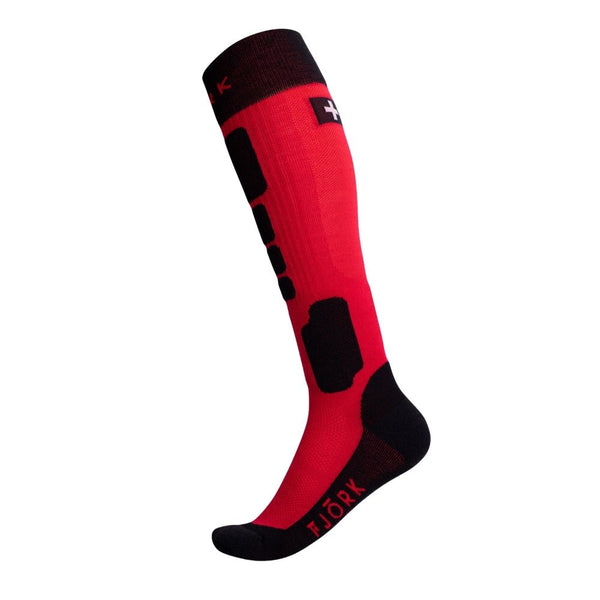 Pro Team SKI 90 Kids Socks - Pack of 2 pairs - FJORK Merino 🌍 - Red Black - Socks