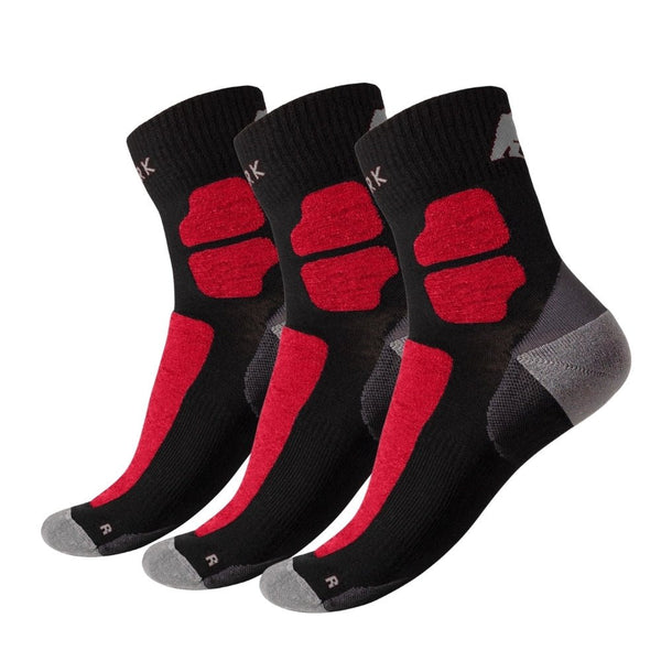 Run 90 socks - Pack of 3 pairs - FJORK Merino 🌍 - Red and Black - Socks