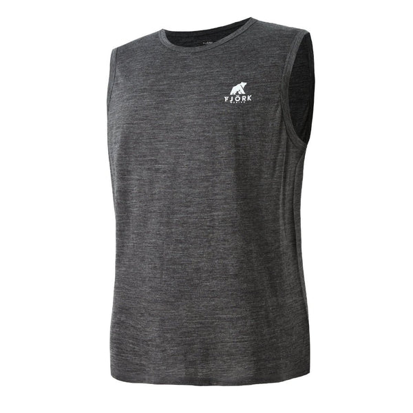 Tank Top Weisshorn Men - FJORK Merino 🌍 - Grey Zinal - Tank top