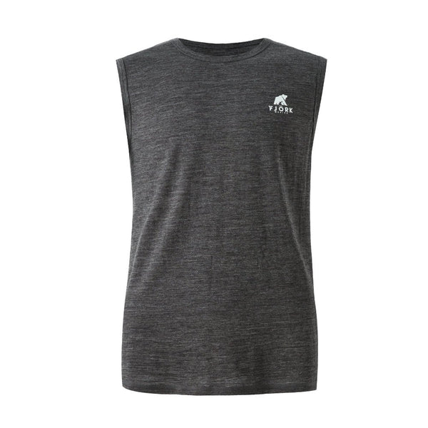 Tank Top Weisshorn Men - FJORK Merino 🌍 - Grey Zinal - Tank top