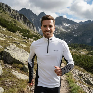 Tech Eiger 210 Zip Men, Polar White, merino wool, Fjork Merino
