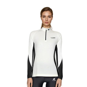 Tech Jungfrau 210 Zip Women, Polar White, merino wool, Fjork Merino