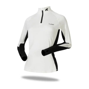 Tech Jungfrau 210 Zip Women, Polar White, merino wool, Fjork Merino
