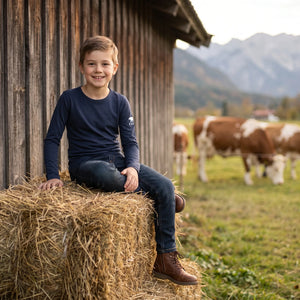 Top Kids 210, Blue St Moritz, merino wool, Fjork Merino