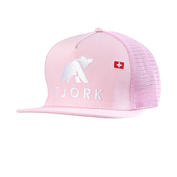 Trucker Cap - FJORK Merino 🌍 - Pink / White logo - Accessories