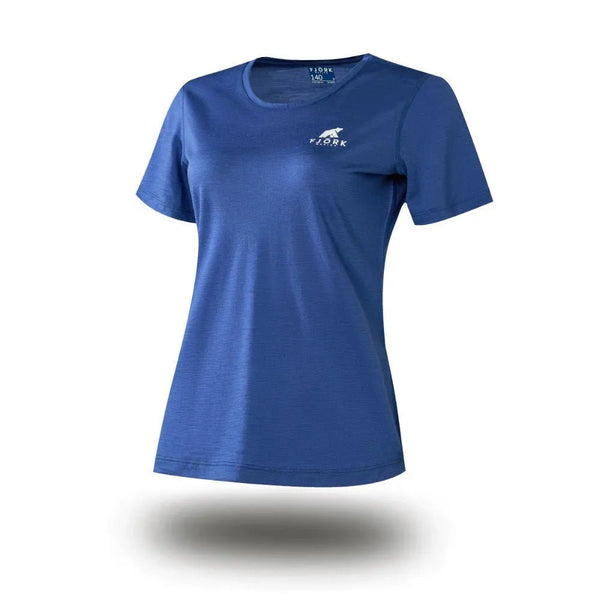 Bjork MC 140 Women ♻️ - FJORK Merino - Blue Zermatt - T-shirt