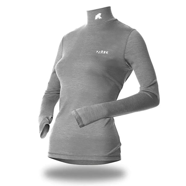 Bjork Roll 210 Women - FJORK Merino - Grey Saas Fee - Baselayers