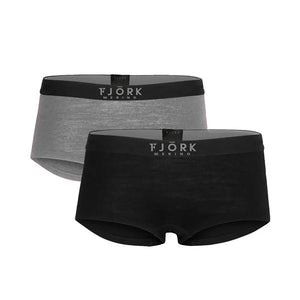 Panties Liskamm - Pack de 2 - FJORK Merino - Grey Black - Sous-vêtements